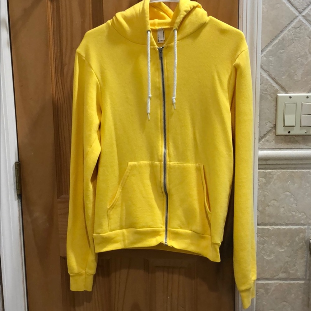 Yellow American Apparel zip up